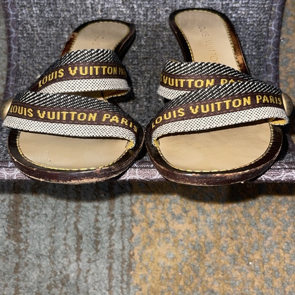 Louis Vuitton Kitten Double Strap Sandal “Bahia”Mule/Size-37.5/ EUC - Picture 5 of 5